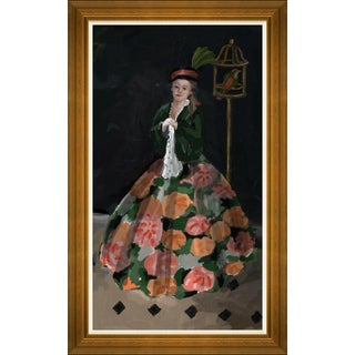 Gigi Canvas - Hand Embellished Framed Art by Dana Gibson For Sale