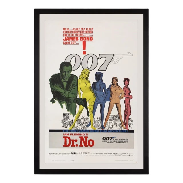 Vintage James Bond Dr. No Original Us One Sheet Movie Poster, 1962 For Sale