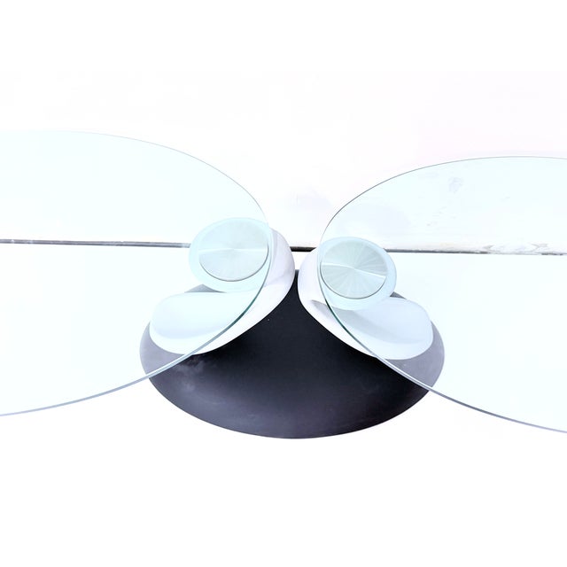 "Papillon" coffee table, designed by Arnaldo Gamba & Leila Guerra for the Italian brand Naos, 1985. Integrated,...