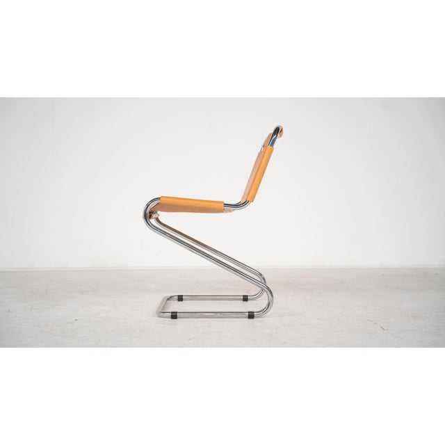 Mid-Century Modern Armchairs in Chrome and Leather, Italy, 1970s, Set of 6 For Sale - Image 16 of 18