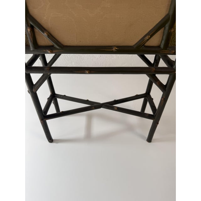 Chinoiserie-Style Magazine Rack in Wood and Silk, 1920s For Sale - Image 16 of 18