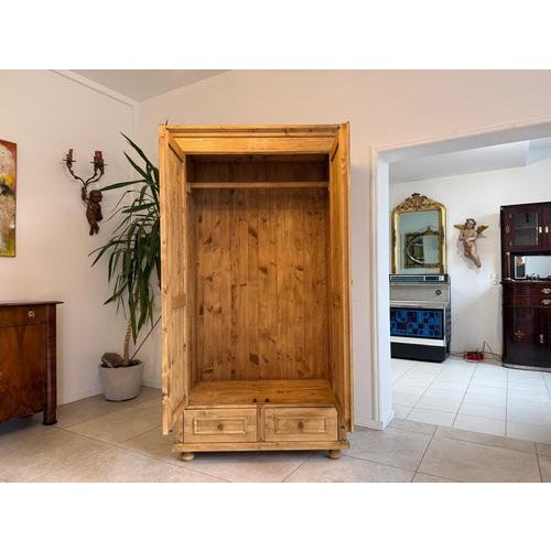 Rustic Wardrobe in Natural Wood For Sale - Image 10 of 16