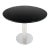 Black Granite Top Crome Pedestal Base Round Dining Table Mid Century Modern For Sale