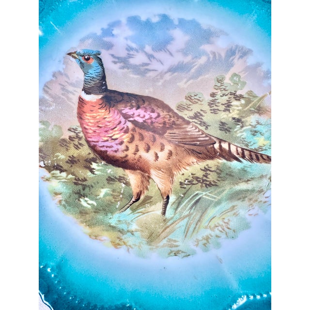 Traditional Vintage Hand Painted Game Bird Plates-A Pair For Sale - Image 3 of 9