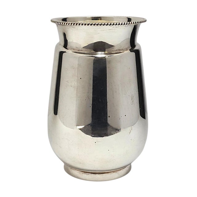 Mid-20th Century Prata Régia 90 Brazilian Silverplate Rope-Rim Pitcher For Sale - Image 4 of 14