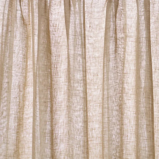 Schumacher Aya Sheer Fabric In Natural For Sale