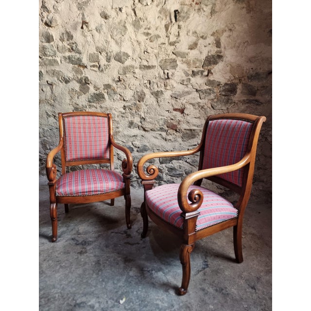 French Walnut Armchairs, 1950s, Set of 2 For Sale - Image 18 of 18