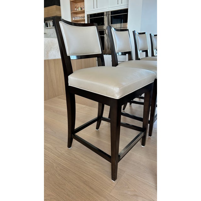 Traditional Century Holly Hunt Counter Stools Set of 8 For Sale - Image 3 of 12