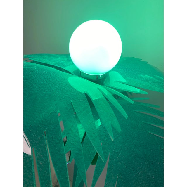 Art Deco 1980s Lucite Palm Tree Lamp For Sale - Image 3 of 8