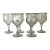 1990s Heavy Clear Glass Wine Glasses- Set of 6 For Sale