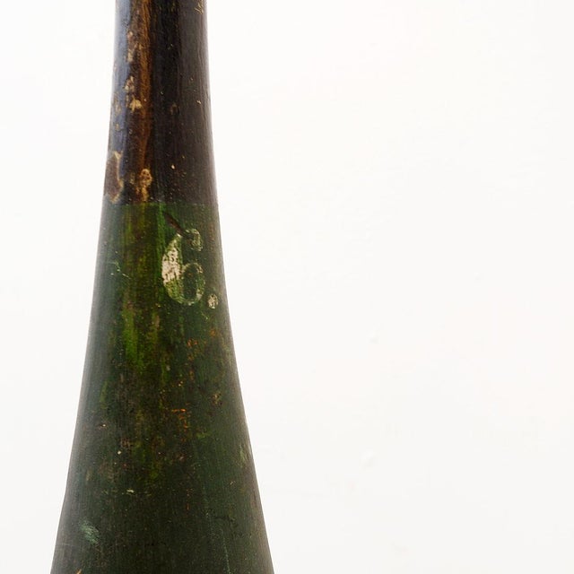 Vintage Tall Wooden Exercise Clubs on Base, Set of 2 For Sale - Image 10 of 15