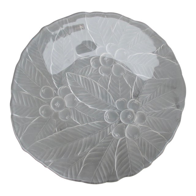 Frosted Crystal Buffet Platter For Sale