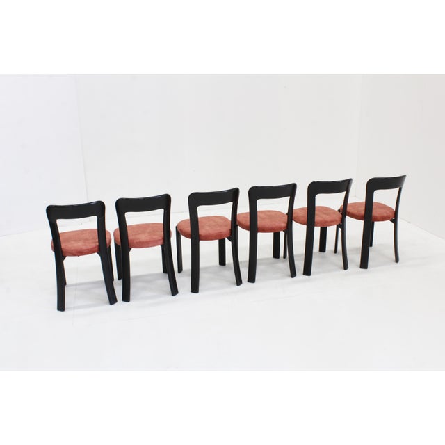 Black Vintage Swiss Dining Chairs by Bruno Rey for Dietiker, 1970s, Set of 6 For Sale - Image 8 of 12