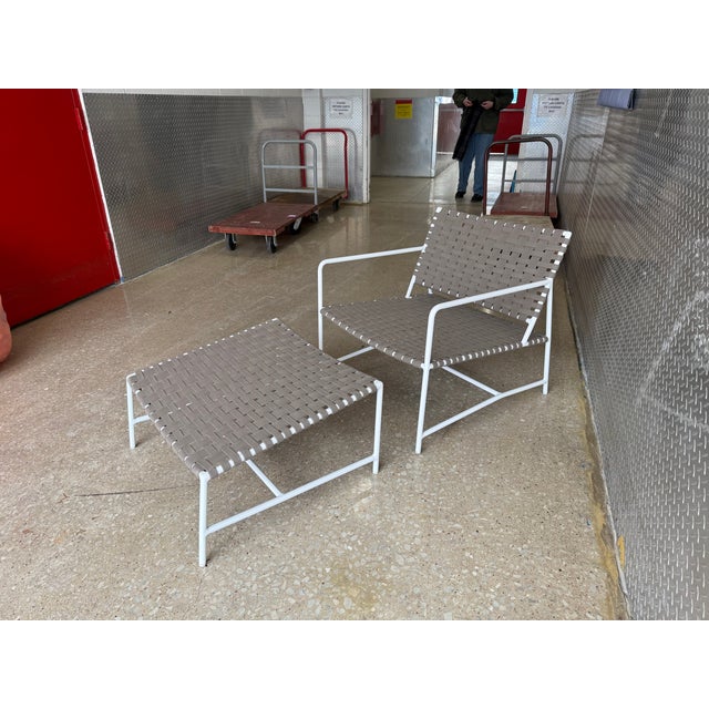 Modern Stretch by Richard Frinier Lounge Chair + Ottoman For Sale - Image 3 of 8