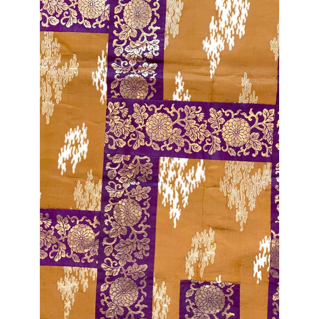 Antique Silk Kesa Monk's Patched Robe Meiji Period For Sale - Image 11 of 17
