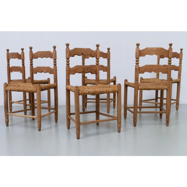 Danish Oak and Seagrass Chairs by Hans Dau, 1940s, Set of 6 For Sale - Image 15 of 18