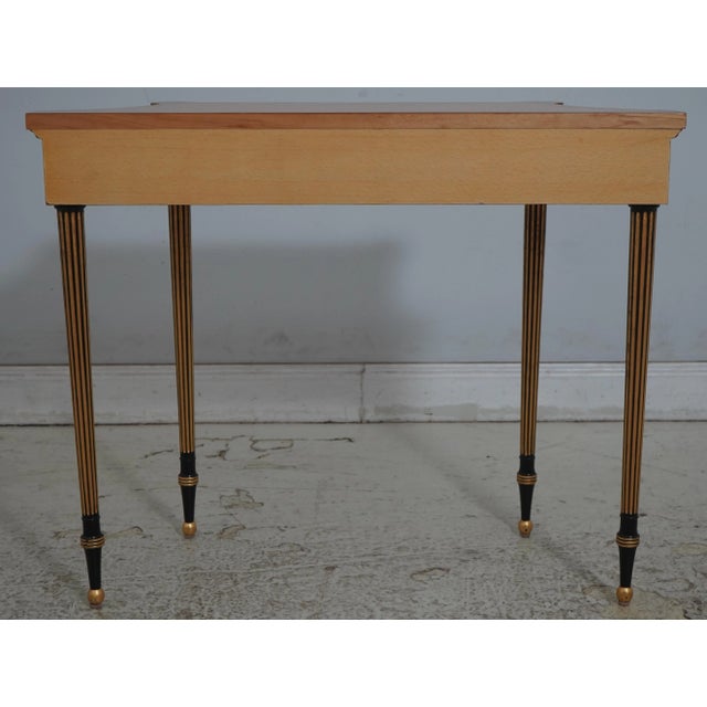 Henredon Satinwood Neoclassical Console Table For Sale - Image 14 of 14