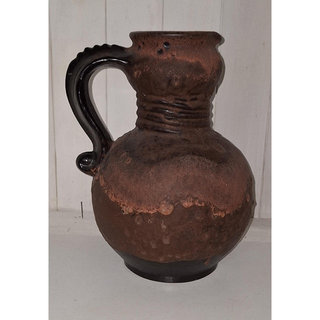 1970s Vintage Ceramic Handled Jug Vase, 1970s For Sale - Image 5 of 5