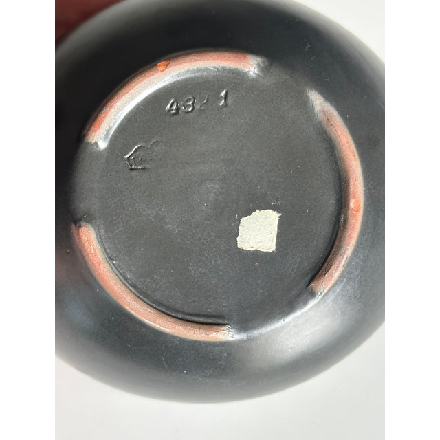1950s 1950s Töreboda Keramik Stoneware Bowl in Flat Black Glaze For Sale - Image 5 of 7