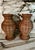 1980s Handmade Rattan Urns Pair For Sale - Image 5 of 6