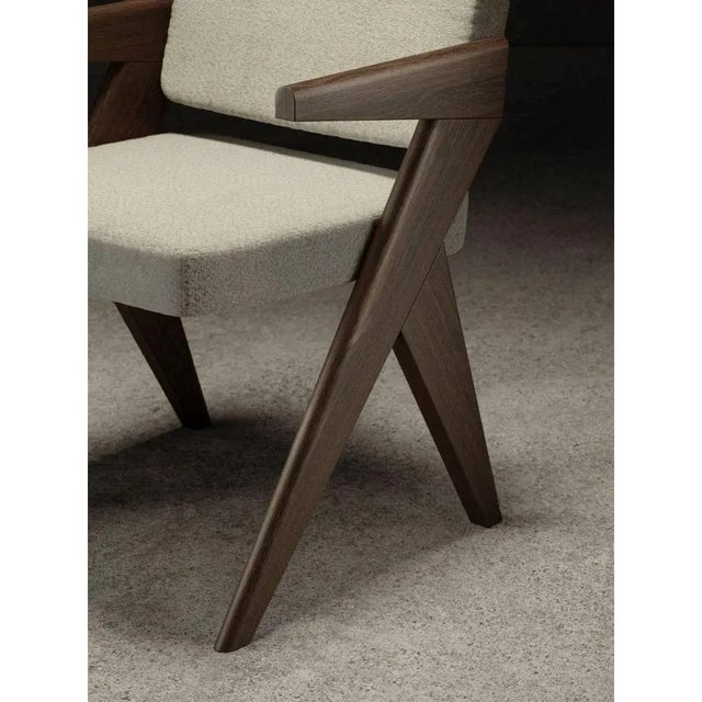 Loro Piana Linen Souvenir Chair with Armrest by Gio Pagani For Sale - Image 4 of 7