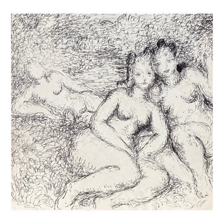 Harold Hope Read Female Nude Drawing For Sale