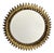 Mid-Century Modern Hollywood Regency Spanish Gilt Metal Sun Mirror, 1950s For Sale