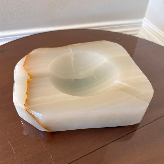 Vintage 1970s Mid-Century Modern Onyx Ashtray For Sale In Atlanta - Image 6 of 10