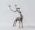 Modern Contemporary Bronze & Silver-Tone Inlay Holiday Reindeer Candle Holder For Sale - Image 3 of 7