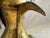Large Antique Hand Crafted Arabian Dallah Coffee Urn 16" Middle Eastern Brass Plated Coffee Pot Hinged Lid Hand Woven Leather Handle Worn For Sale - Image 10 of 15