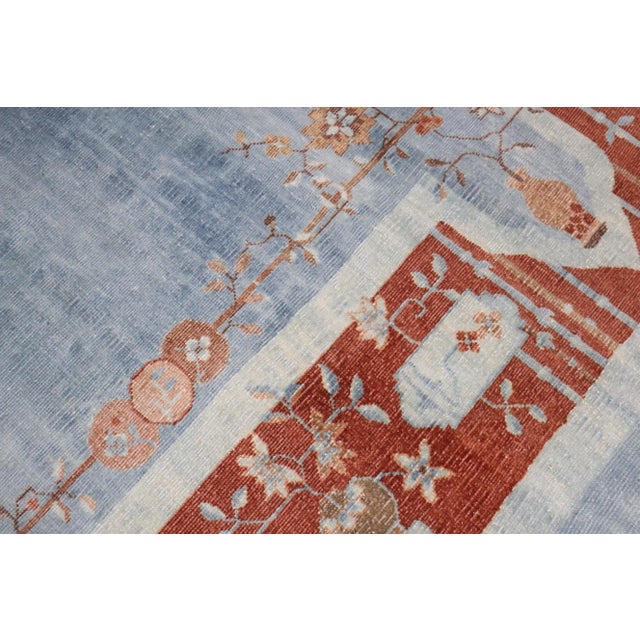 Palace Size Blue Antique Chinese Art Deco Rug, 11'11'' X 22'9'' For Sale In New York - Image 6 of 12