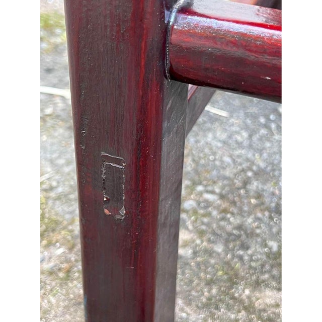 Pair of Antique Ming Style Chinoiserie Hongmu Side Chairs For Sale - Image 4 of 11