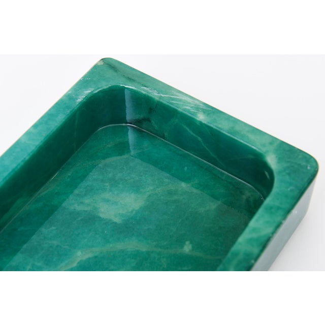 Green Vintage Italian Alabaster Swivel Box Emerald Green For Sale - Image 8 of 11