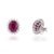 Metal Vintage 14k White Gold Ruby 18.91ct & Diamond 2.3ct Stud Earrings- A Pair For Sale - Image 7 of 15