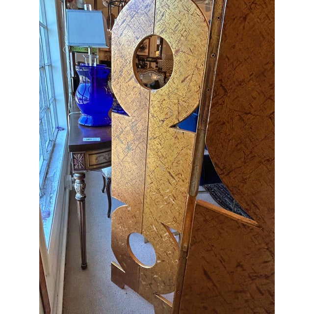 Post Modern Style Hand Crafted Gilded Wood Room Divider by James Johnston For Sale - Image 10 of 18