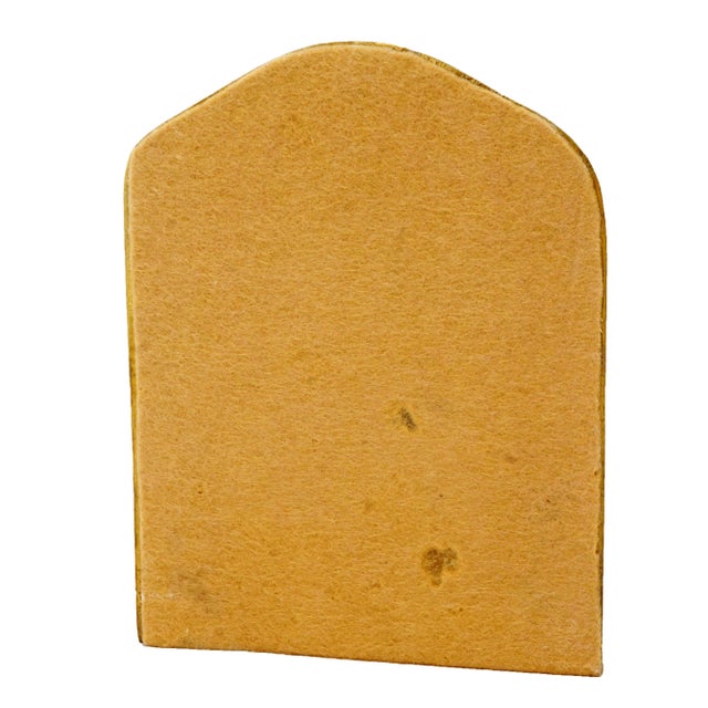 Single Vintage Foundry Worker Cast Iron Bookend Gold Finish For Sale - Image 4 of 7