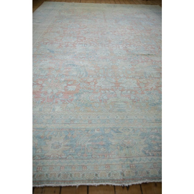 1940s Vintage Distressed Mahal Carpet - 10'5" x 13'9" For Sale - Image 5 of 13