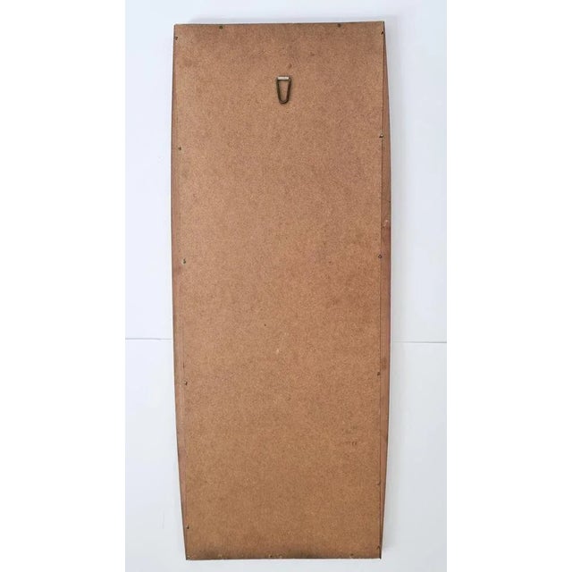 Long Mid-Century Teak Wall Mirror, Denmark, 1962 For Sale - Image 10 of 11