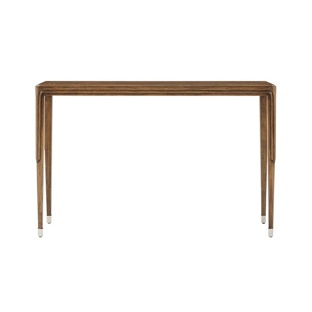 Mid-Century Modern Pair of Walnut Art Deco Console Tables For Sale - Image 3 of 10