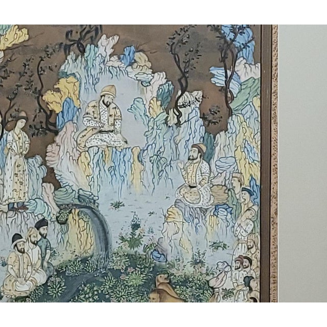1900 - 1909 Large Persian Illustration From a Book, Circa 1900 For Sale - Image 5 of 9