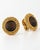 Metal Vintage Chanel 1970s Gold-Plated & Carved Wood Clip-on Earrings, Pair For Sale - Image 7 of 7