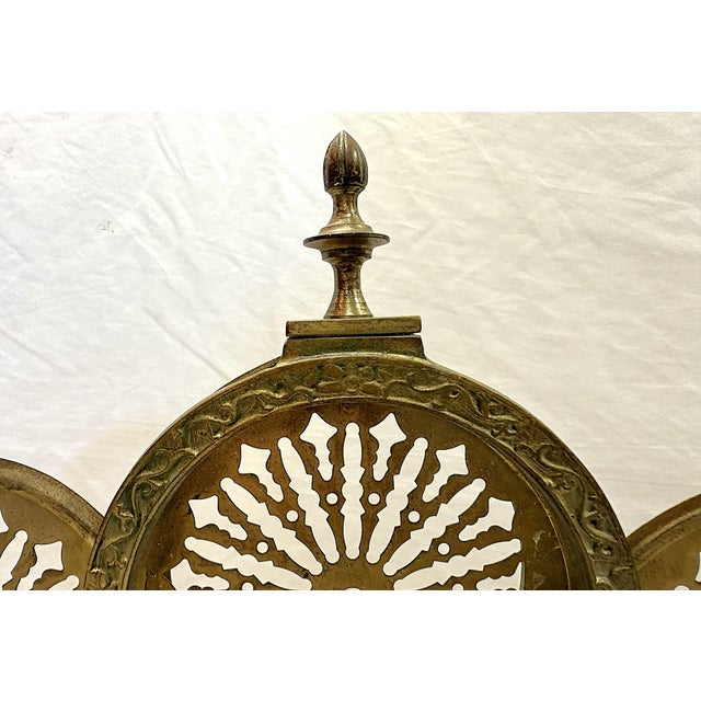 Vintage 1950's Art Deco Peacock Fireplace Screen For Sale - Image 4 of 18