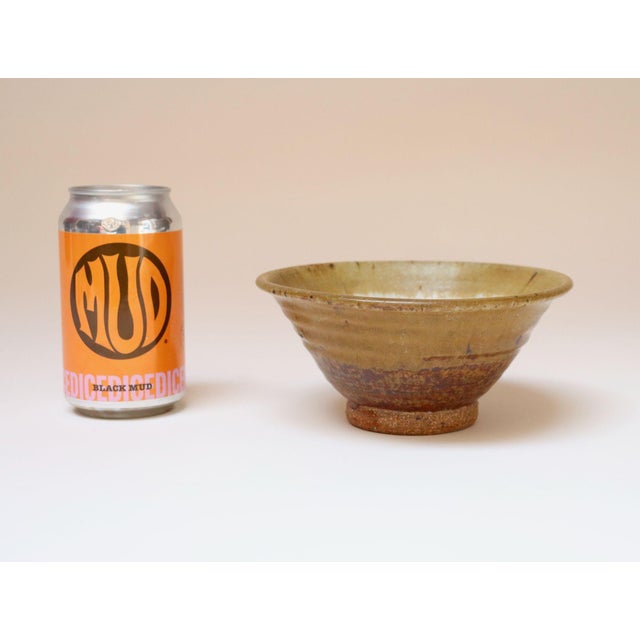 Ceramic Petite Vintage Ochre Studio Pottery Bowl by Deanna Nichols For Sale - Image 7 of 15