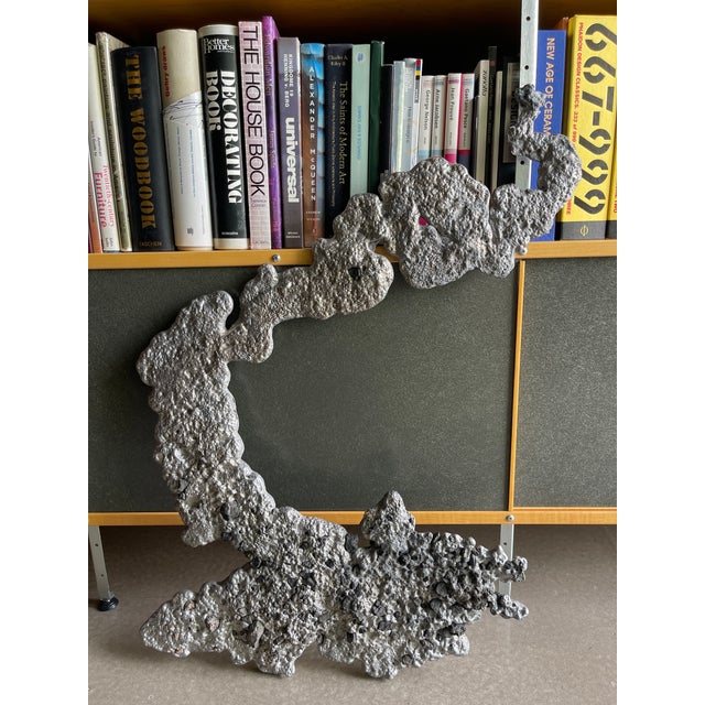 Mid-Century Modern 1970s Brutalist Foundry Slag Metal Solid Ore Sculpture Object Postmodern Art For Sale - Image 3 of 12