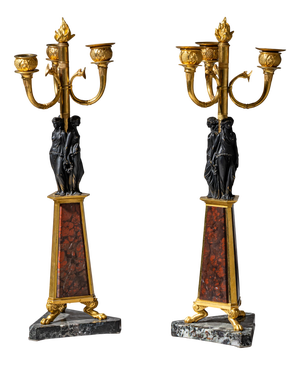 Antique Italian Girandoles, 1800s, Set of 2