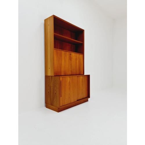 Vintage Danish Teak Bookshelf with Desk by Svend Aage Rasmusen, 1960s For Sale - Image 3 of 11