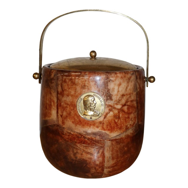 Mid Century Ice Bucket by Macabo Aldo Tura or Style For Sale