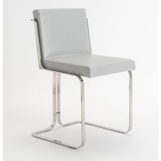 Metal Murena Light Chair Set of 4 Side or Dining Lazzarini & Pickering for Marta Sala For Sale - Image 7 of 11
