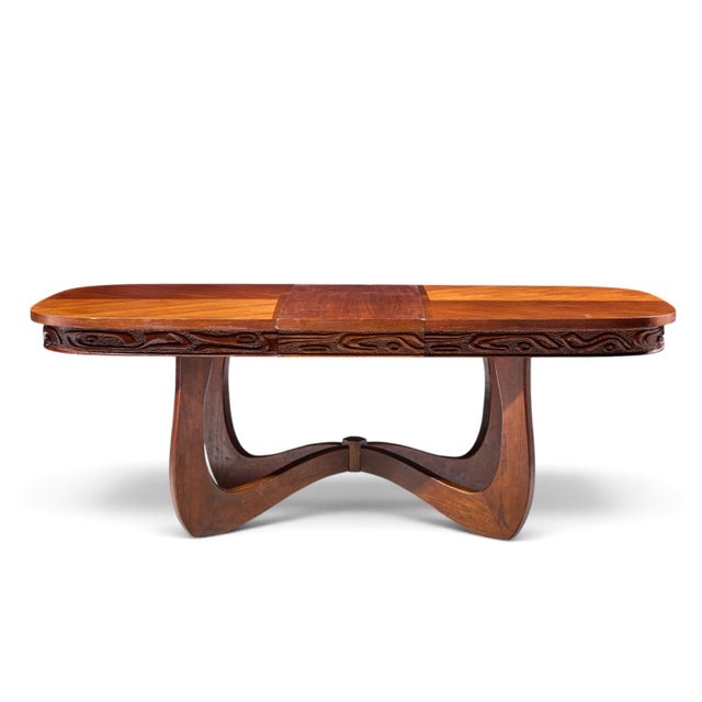Witco Style Pulaski Oceanic Mid Century Expanding Dining Table with 1 Leaf This table measures: 66 wide x 44 deep x 29.5...