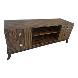 Stunning Wood Console / Entertainment Center / Credenza For Sale